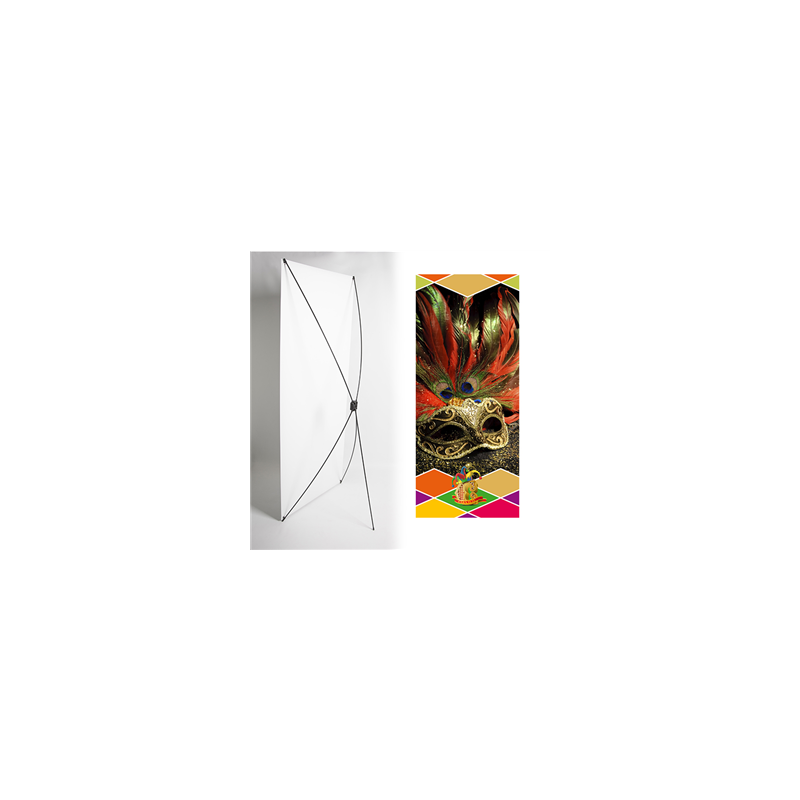Kakemono Masque - 180 x 80 cm sur Toile M1 avec structure X- Banner