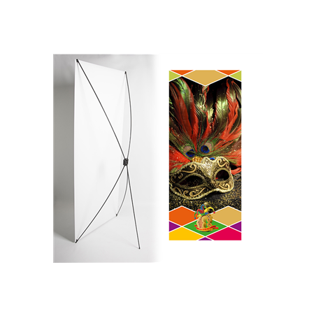 Kakemono Masque - 180 x 80 cm sur Toile M1 avec structure X- Banner