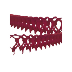 Lot de 3 Guirlandes boa couleur bordeaux - papier Long. 200cm
