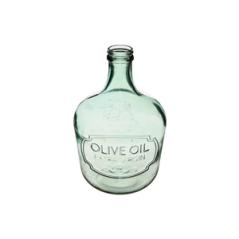 Vase Dame Jeanne Olive Oil en verre vert 27 x 42,5cm