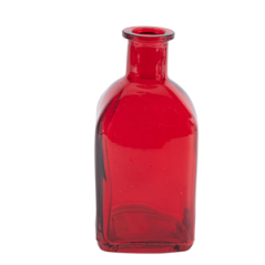 Vase en verre rouge 6,5 x 13,5cm - 290ml