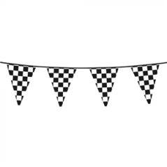 Guirlande Racing fanions 23 x 38cm - plastique Long. 6m