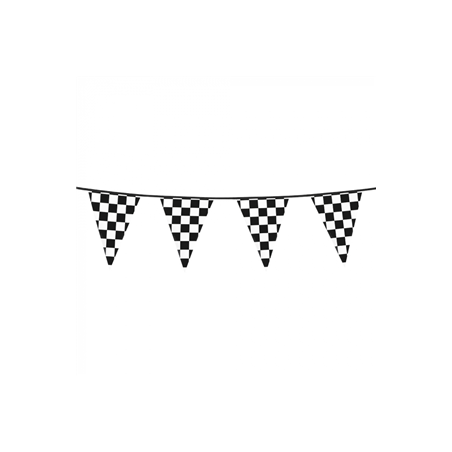 Guirlande Racing fanions 23 x 38cm - plastique Long. 6m